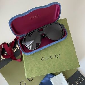 Gucci Men’s Acetate Aviator Sunglasses